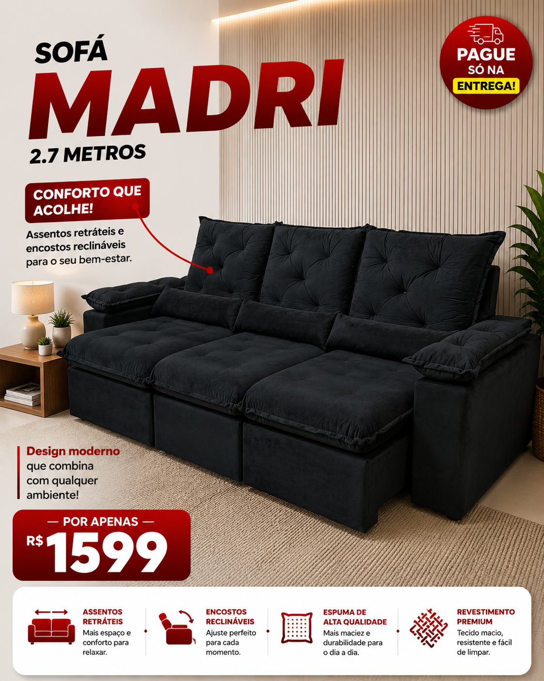 BR Móveis Facebook ad: PREÇO DE FÁBRICA, PAGAMENTO NA ENTREGA!