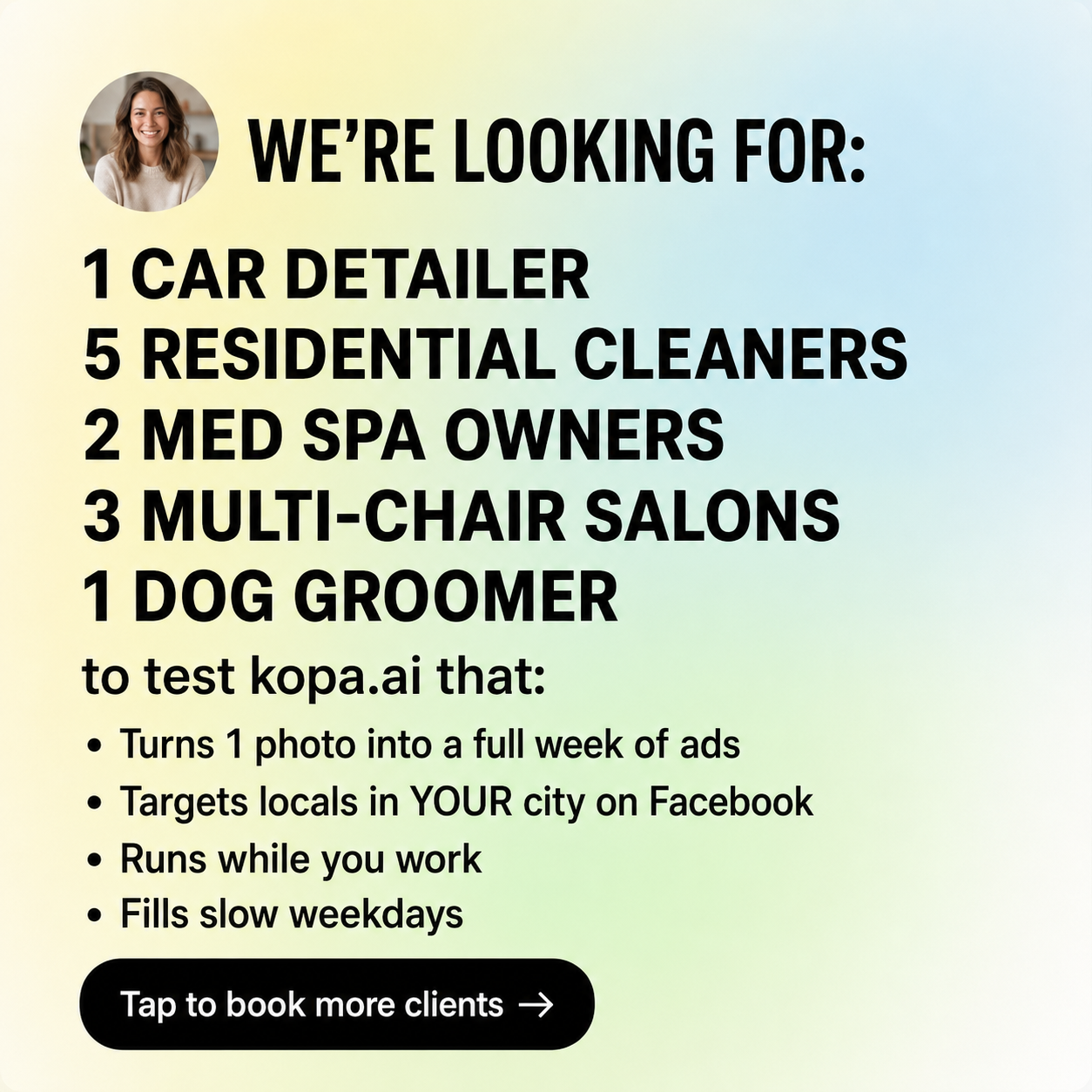 Michael Smith Facebook ad