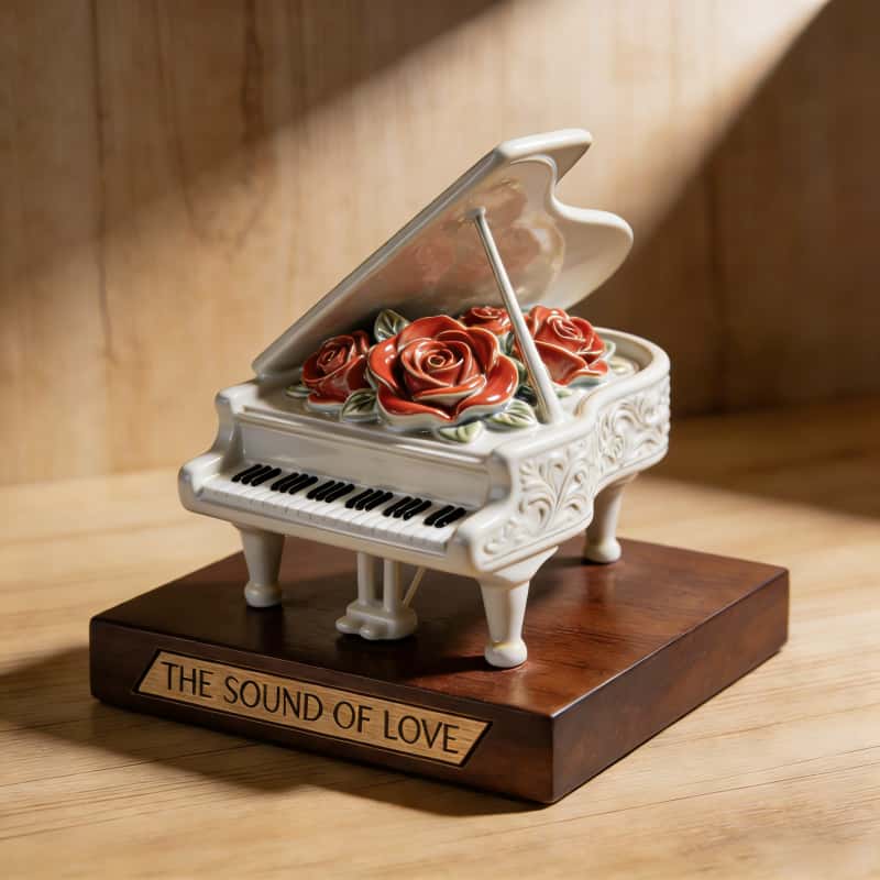 uoore.com Facebook ad: Personalized valentine's day grand piano with rose…