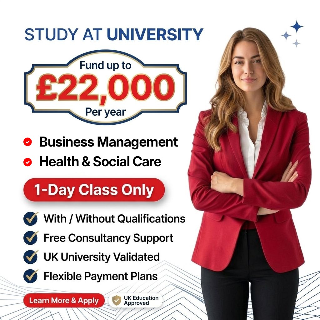 Brit Bright Education Facebook ad: Study in Uni: NO need Diploma