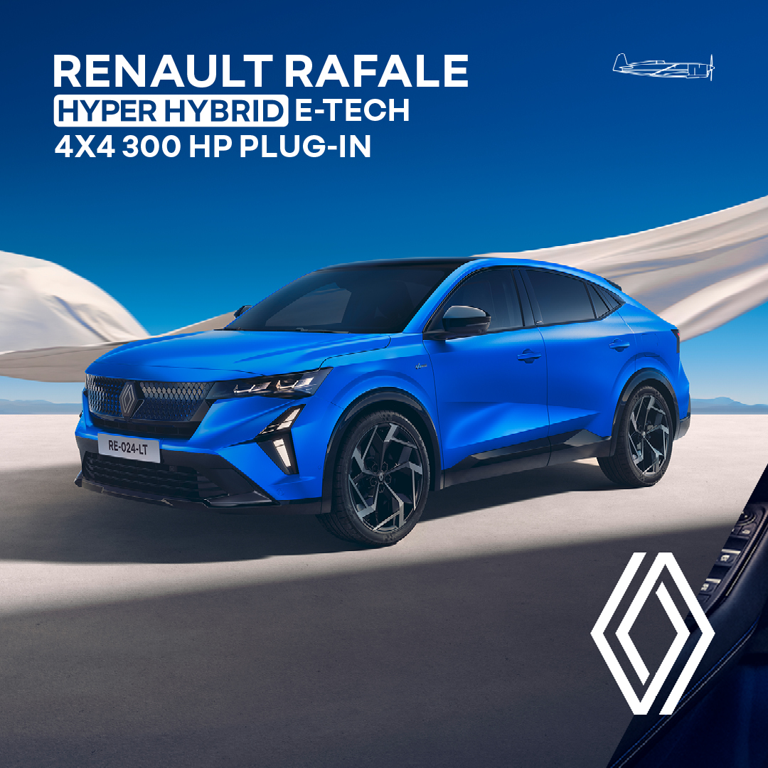 Vertu Renault Exeter Facebook ad: Renault Rafale hyper hybrid E-Tech 4x4 plug-in