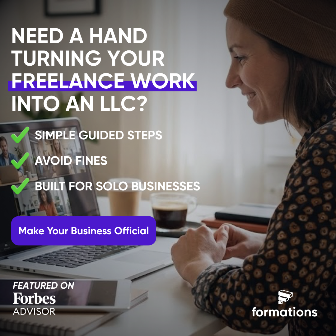 Formations.LLC Facebook ad: File Your LLC in Minutes!