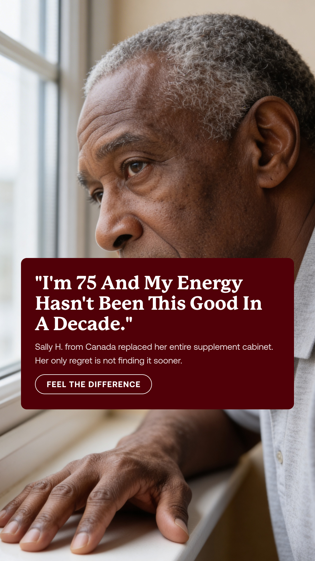 IM8 Facebook ad: Age Well. Perform Better.