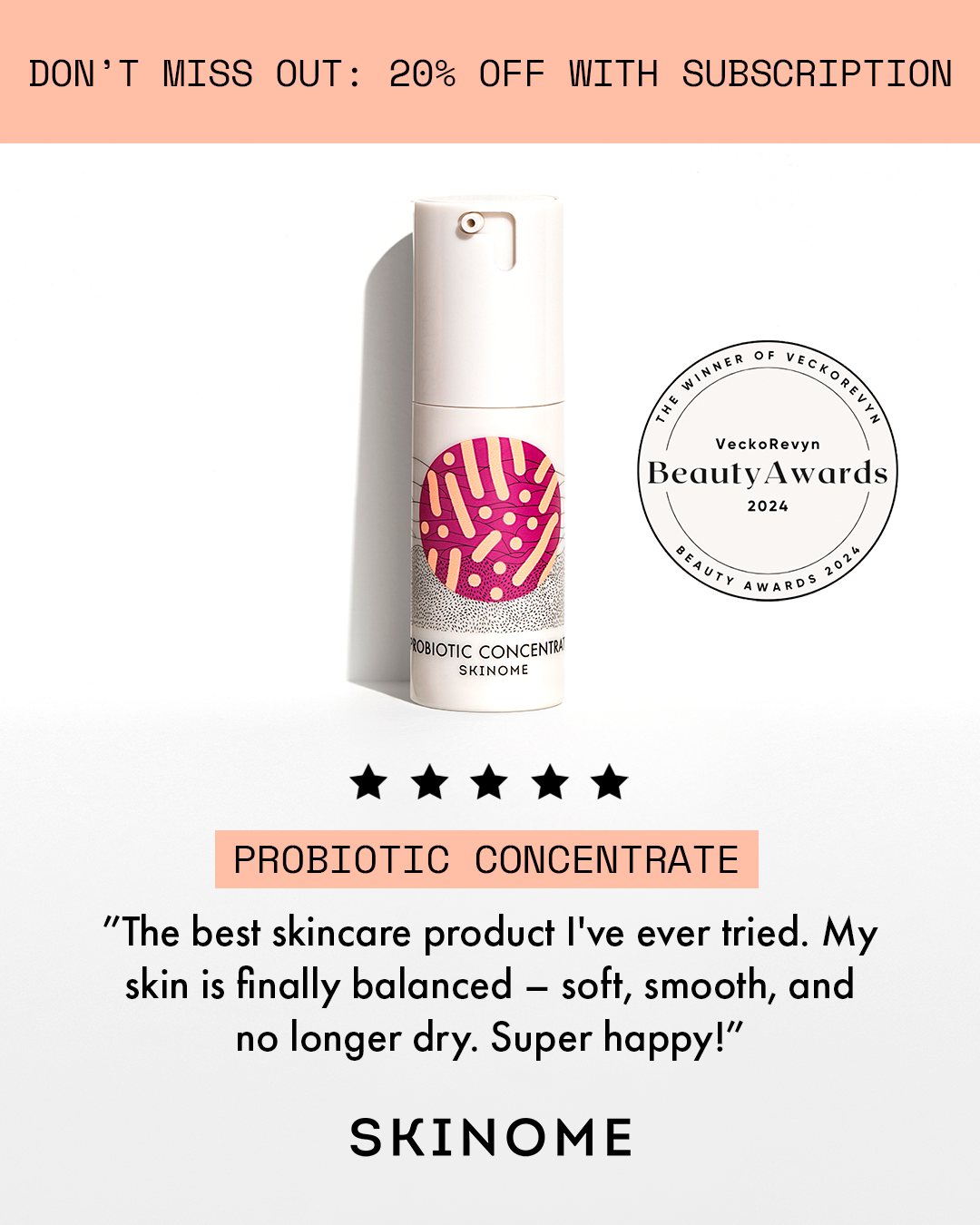 Skinome Facebook ad