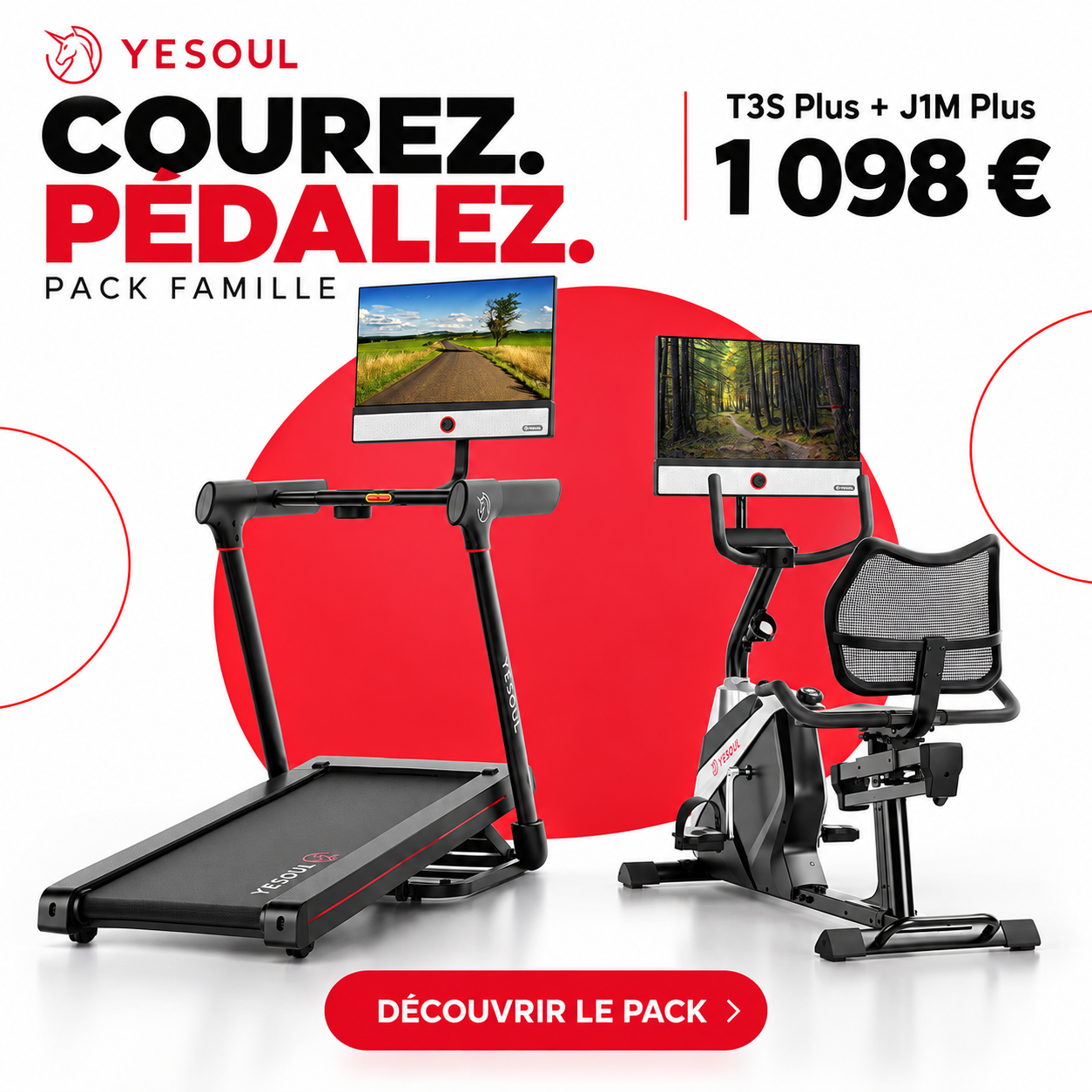 Yesoul Fitness France Facebook ad: Cet été, offrez à votre famille un espace fitness à…