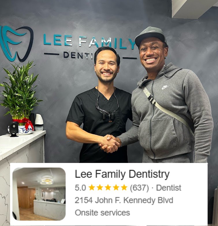 Lee Family and Cosmetic Dentistry Facebook ad: Jersey City's most five-star reviewed dental office, now…