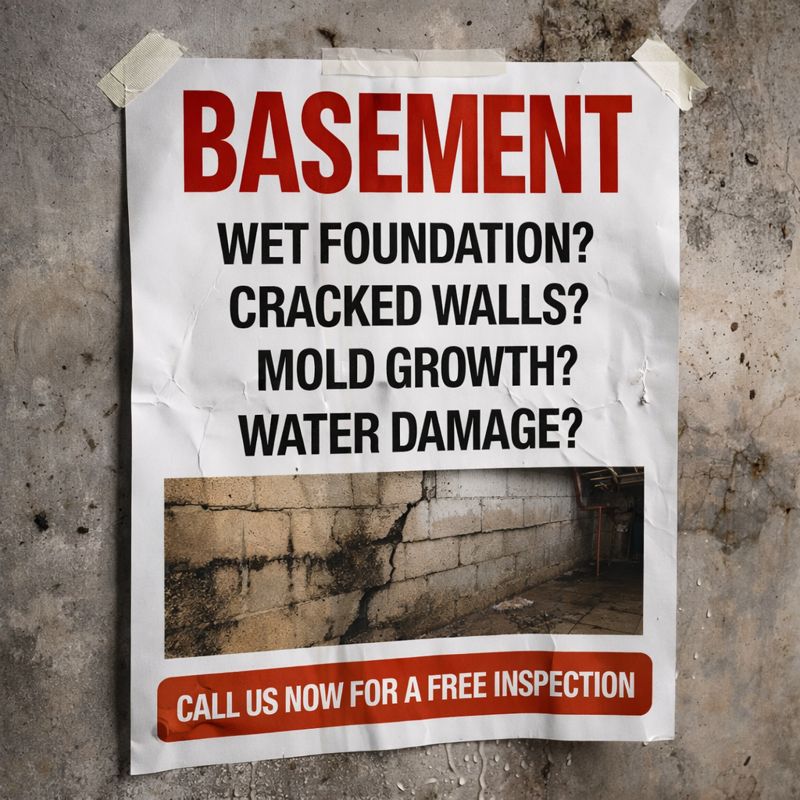 Everdry of Greater Indiana Facebook ad: FREE Basement + Crawlspace Inspection