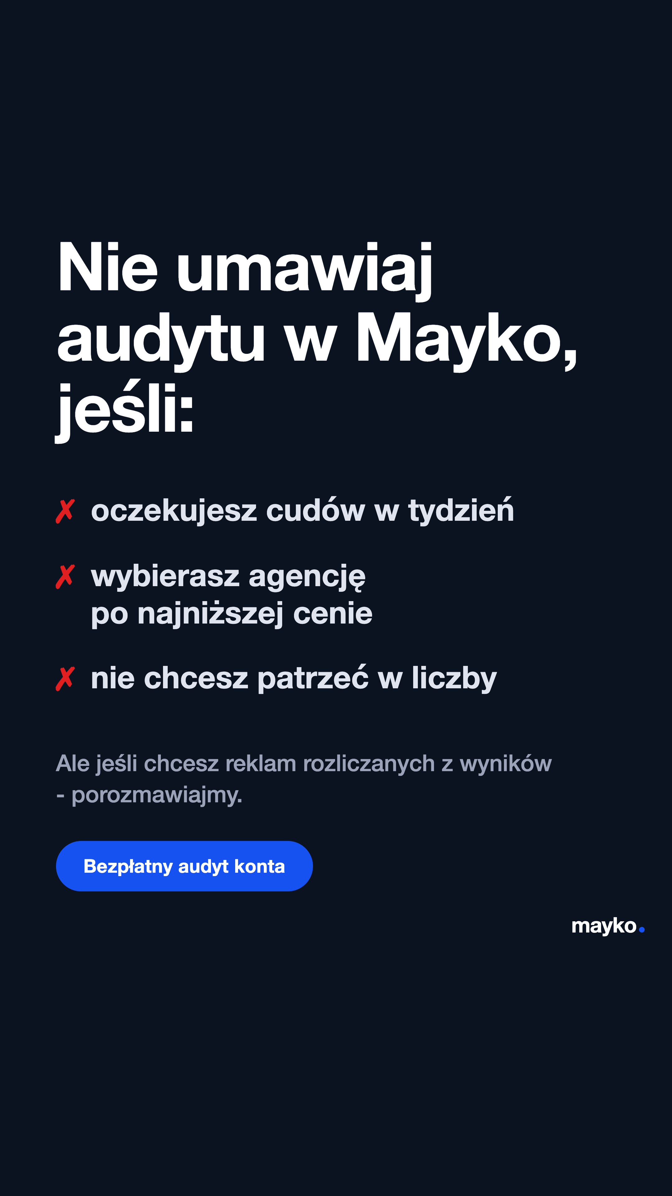 Agencja Mayko Facebook ad
