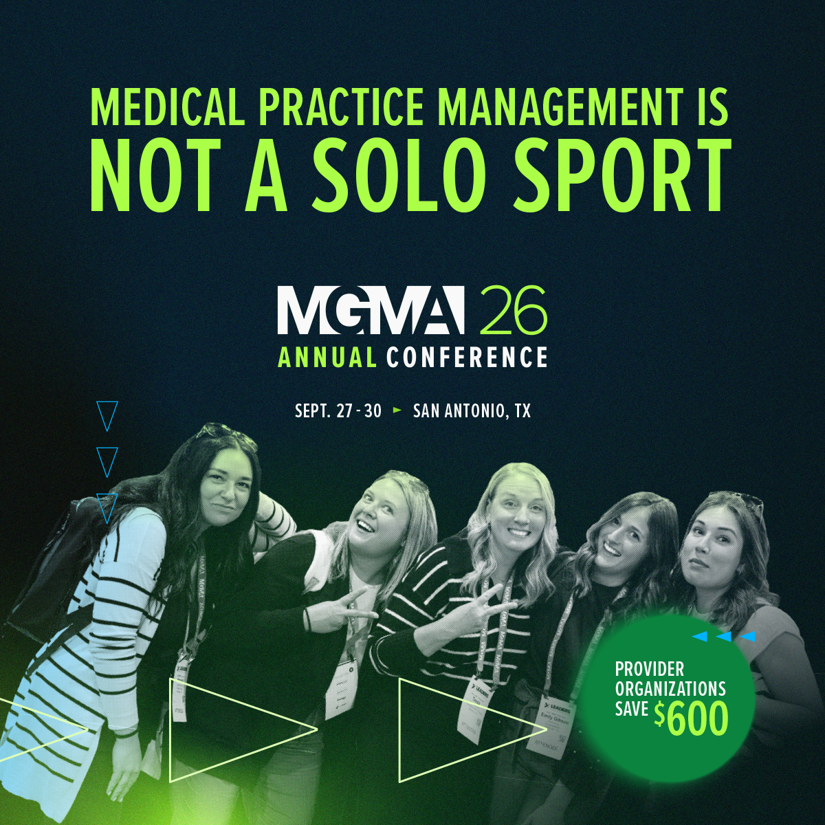 Medical Group Management Association (MGMA) Facebook ad: Register Today & Save