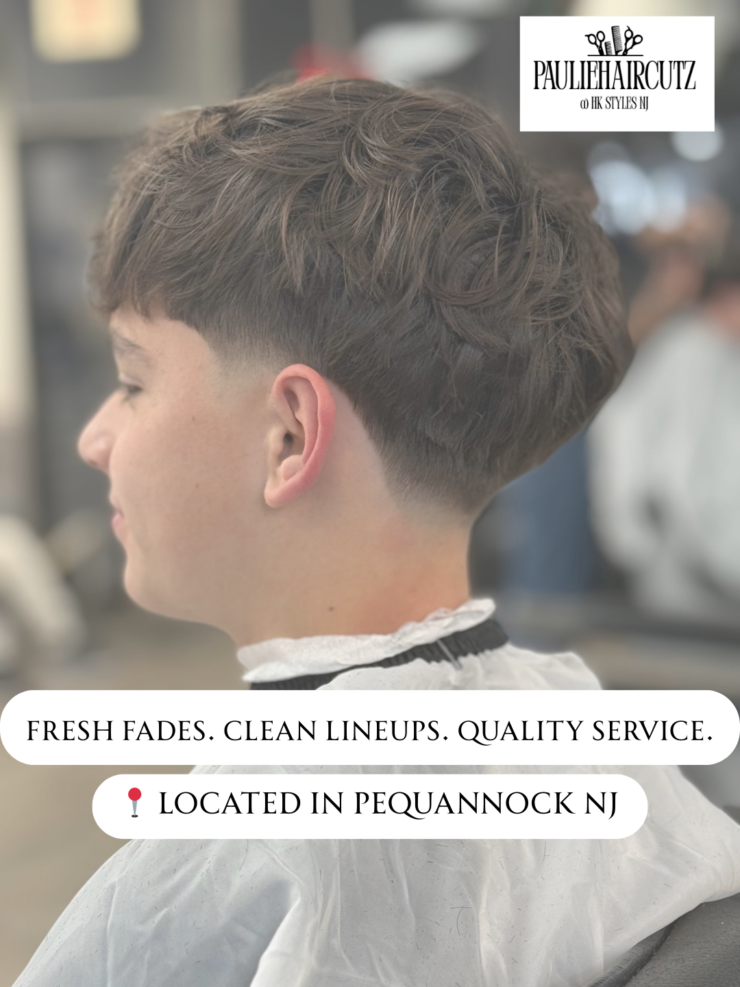 Outshine Barber Facebook ad: Fresh fades. Clean lineups.