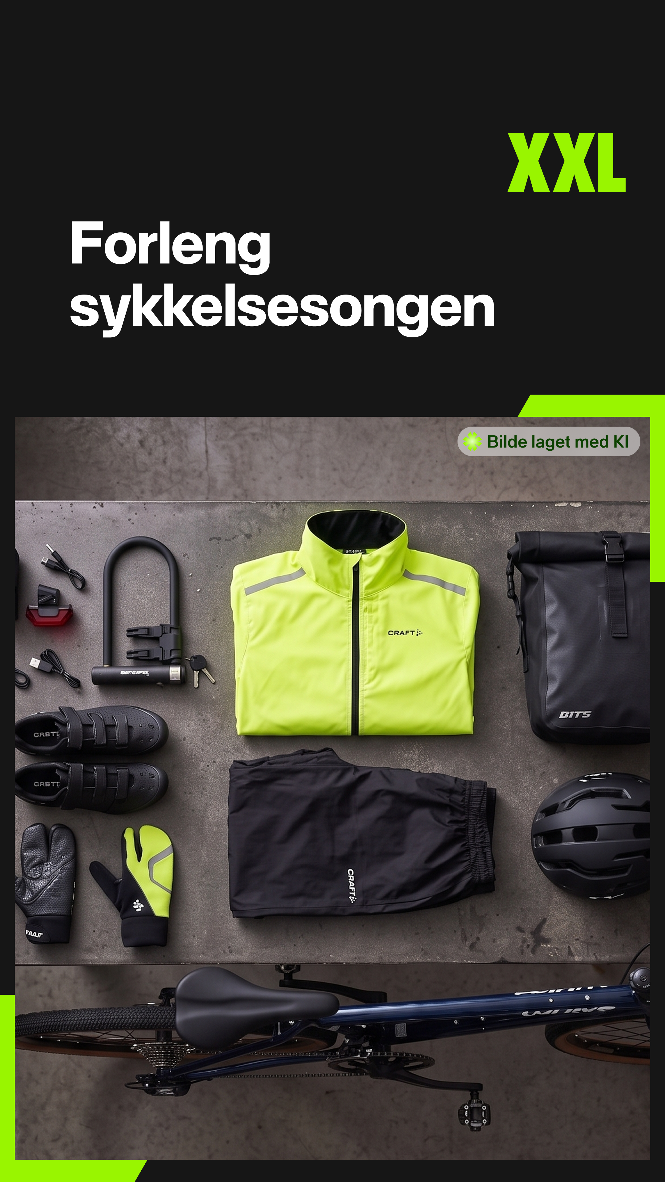XXL Sport & Villmark Facebook ad: Fortsett å sykle, sesongen er ikke over ennå