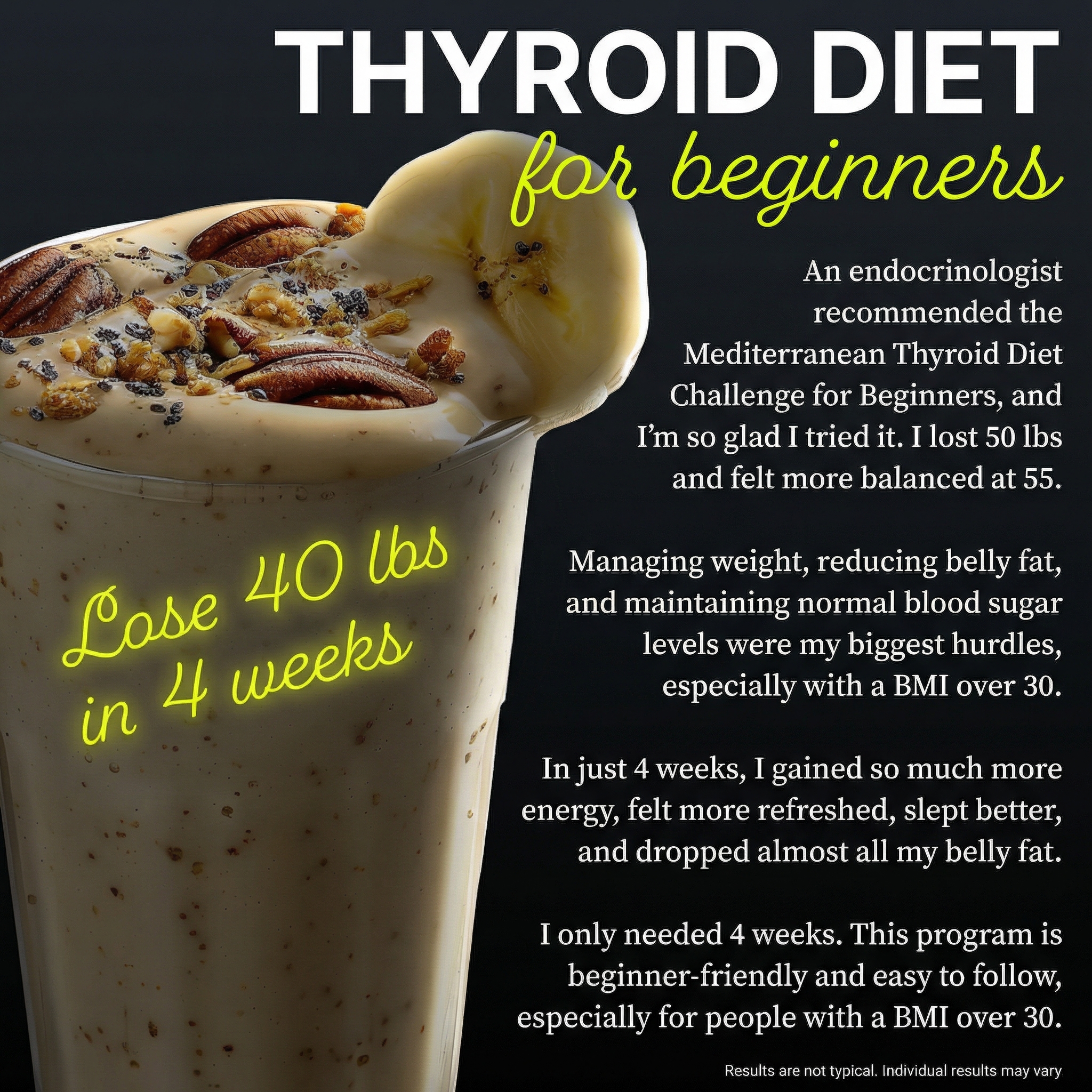 Mediterranean Diet for Beginners Facebook ad: It Only Takes 2 Weeks to Make a Difference