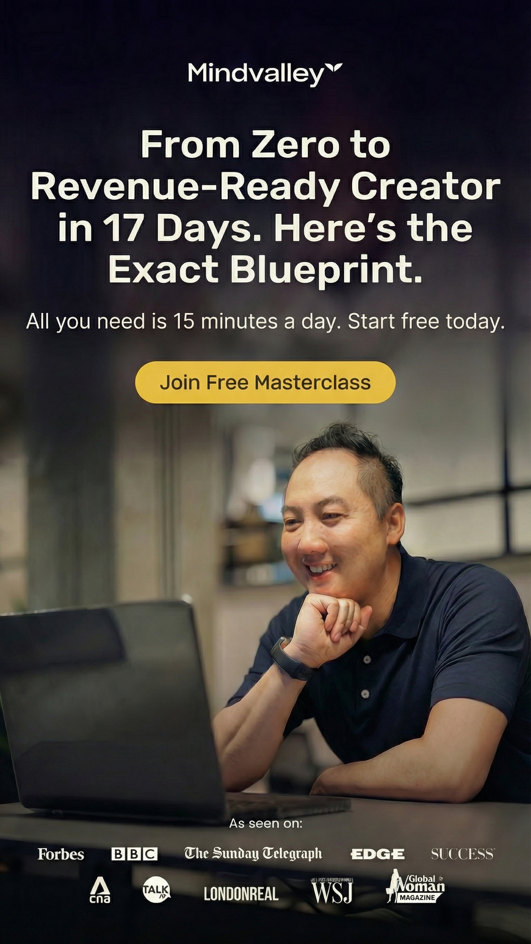 Mindvalley Facebook ad from Mar 9, 2026
