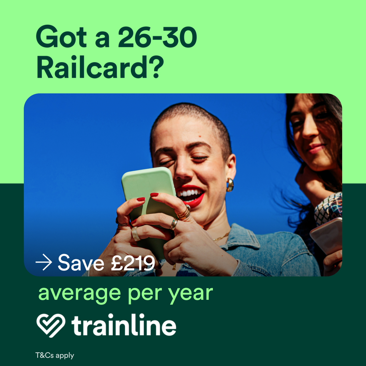 Trainline Facebook ad