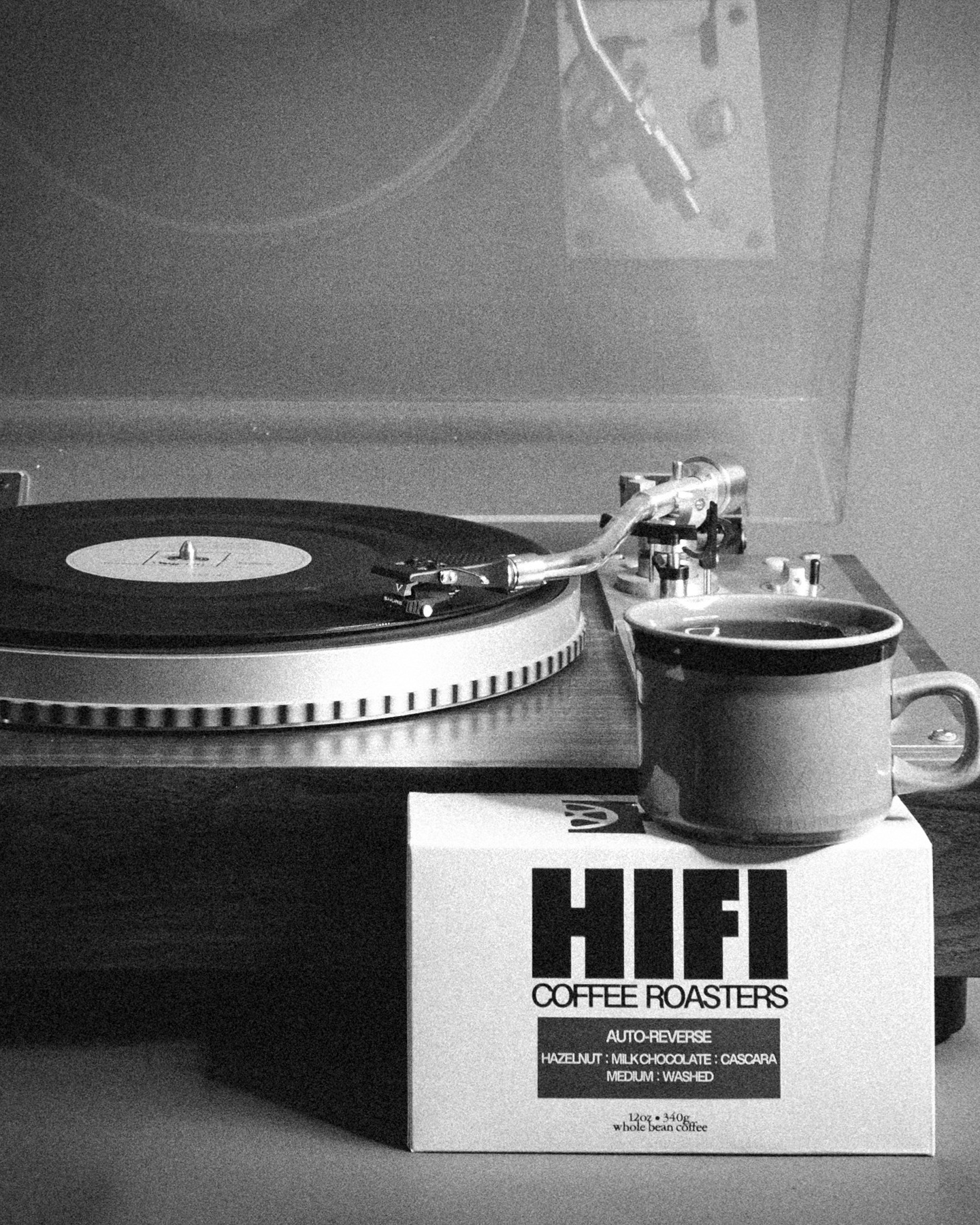 HIFI Coffee Roasters Facebook ad: Craft coffee for music lovers and vintage audio…