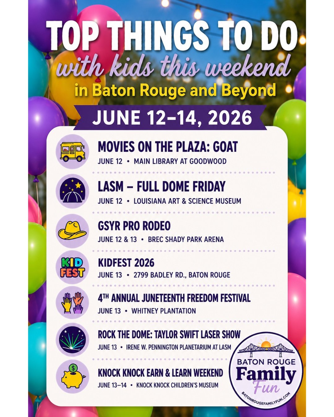 Baton Rouge Family Fun Facebook ad: ๐๐จ๐ฉ ๐๐ก๐ข๐ง๐ ๐ฌ ๐ญ๐จ ๐๐จ ๐ฐ๐ข๐ญ๐ก ๐๐๐๐ ๐ข๐งโฆ