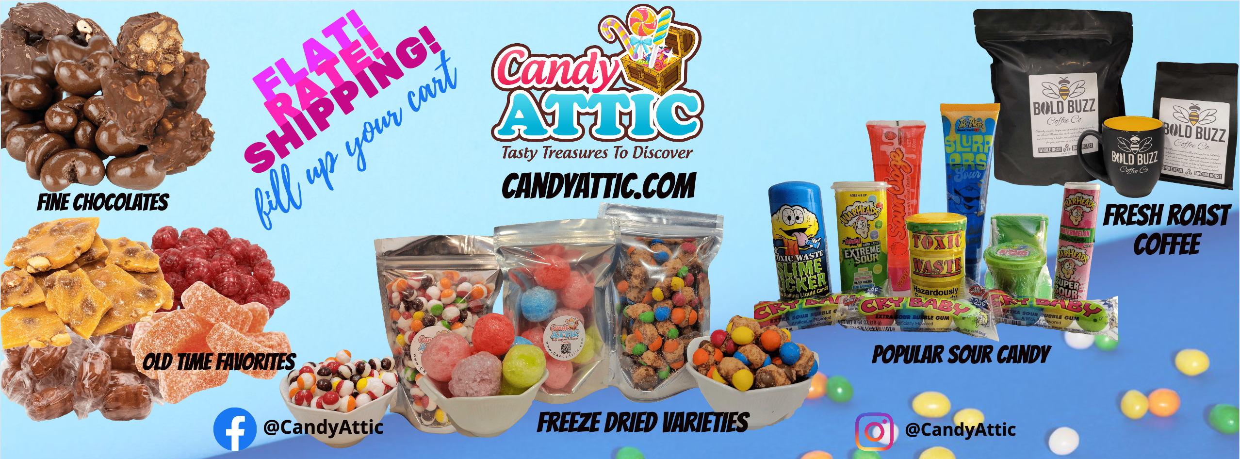 Candy Attic Facebook ad from Jul 14, 2023