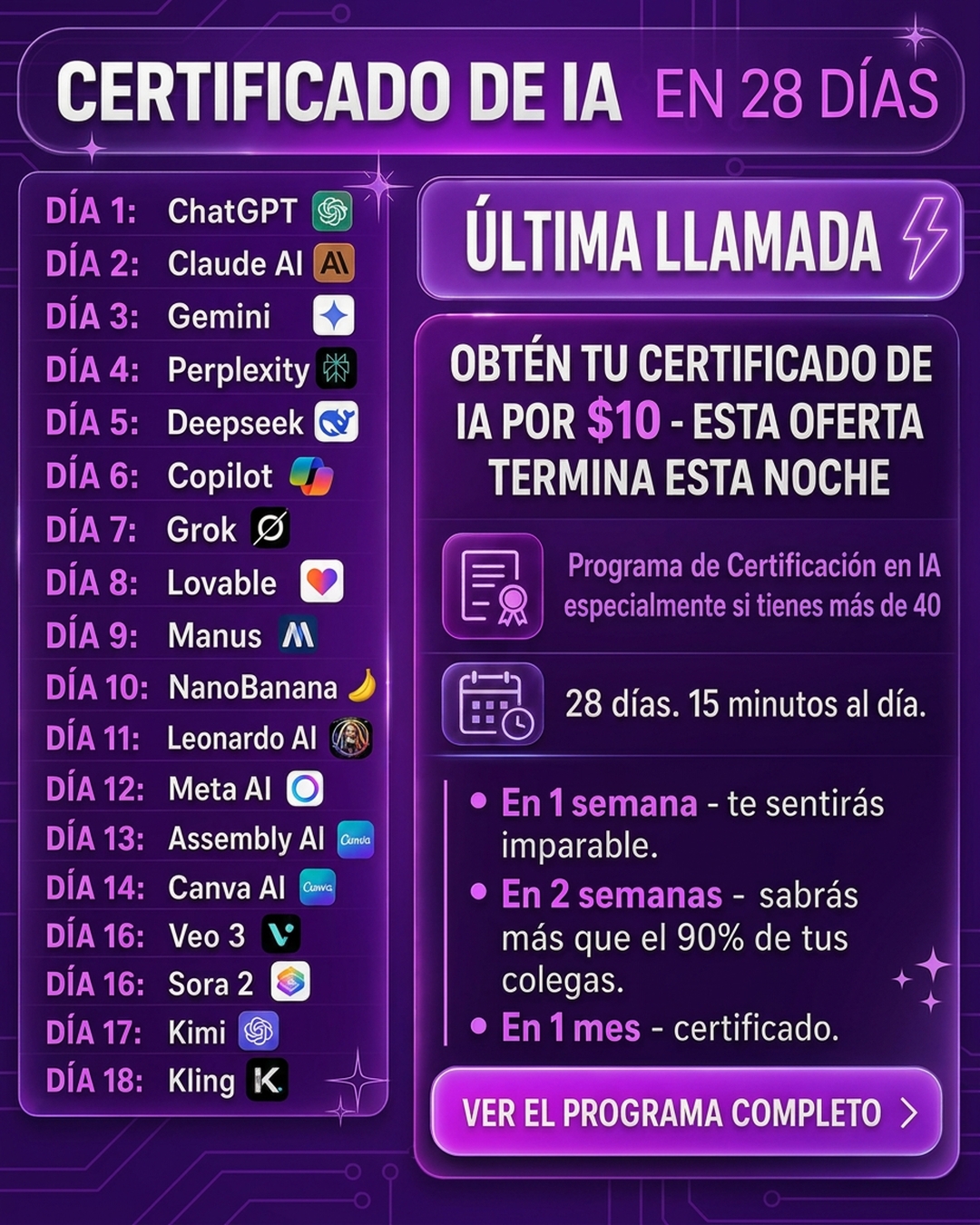 Coursiv Español Facebook ad: Empieza ahora
