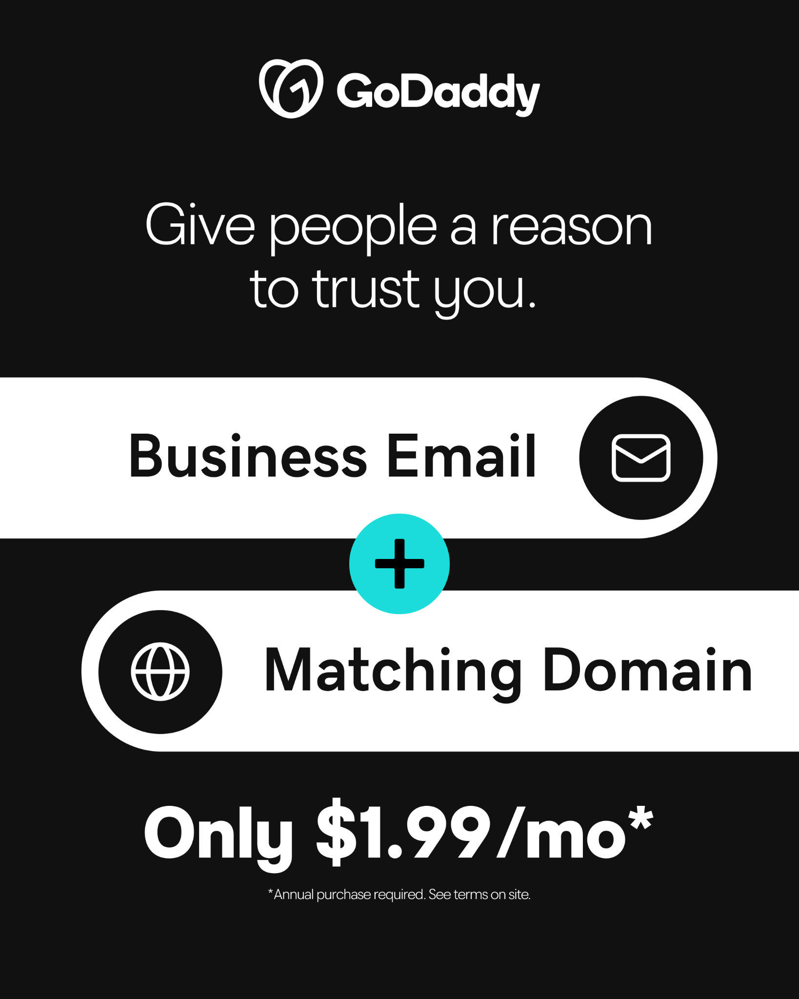GoDaddy Facebook ad