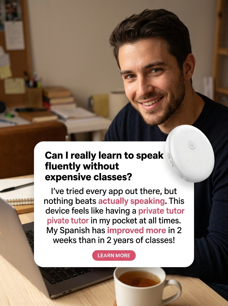 Patricia’s Favorite Finds Facebook ad: Embarrassed To Speak A New Language? Practice Fluent…