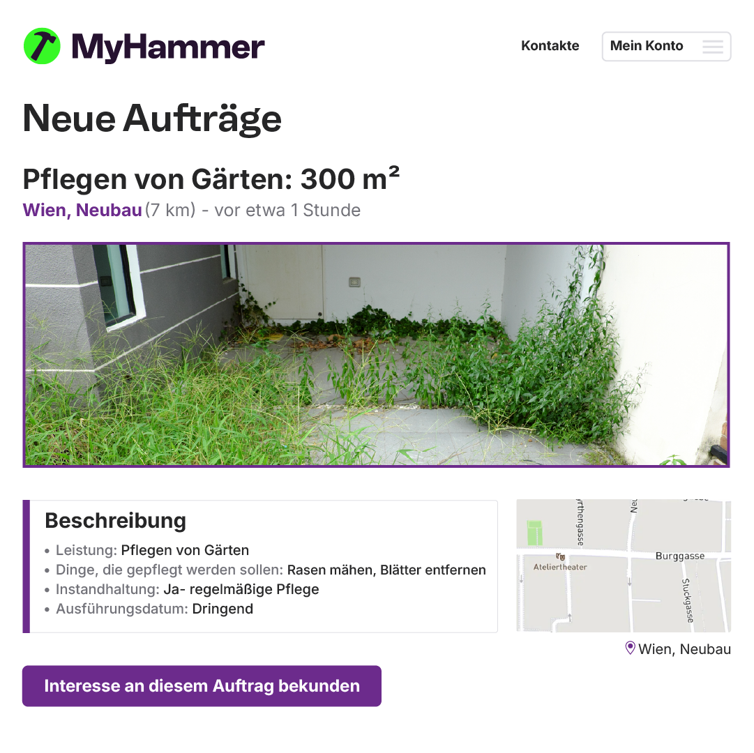 MyHammer Facebook ad