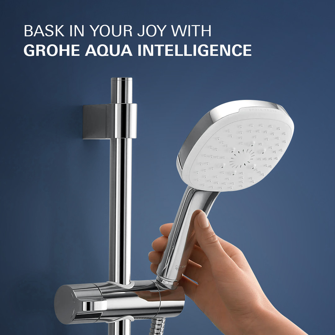 GROHE Facebook ad: Upgrade your everyday shower with GROHE hand showers…