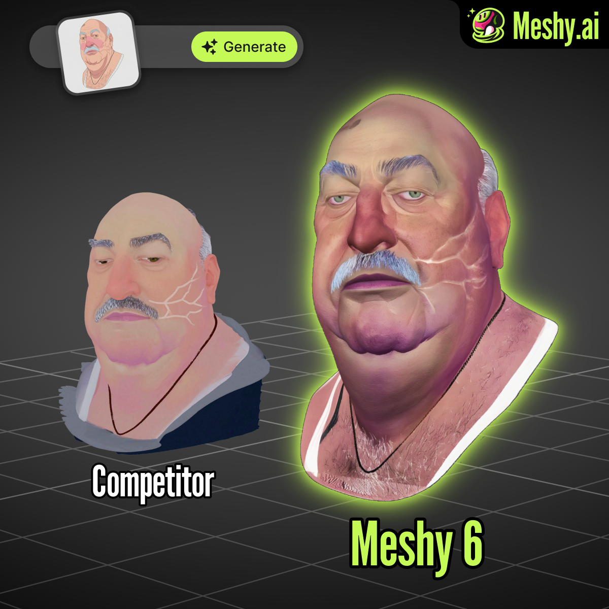 Meshy Facebook ad