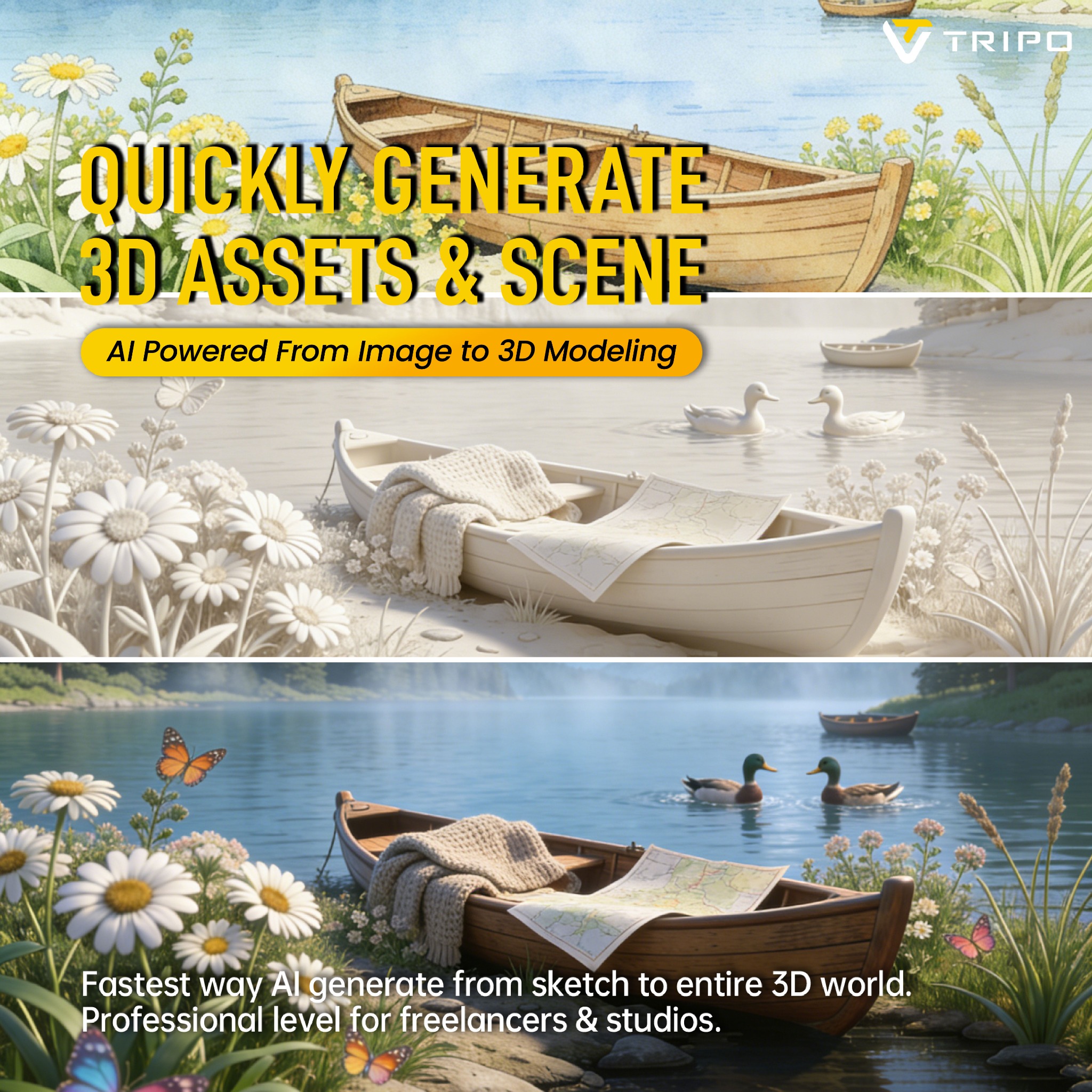 Tripo3D Facebook ad