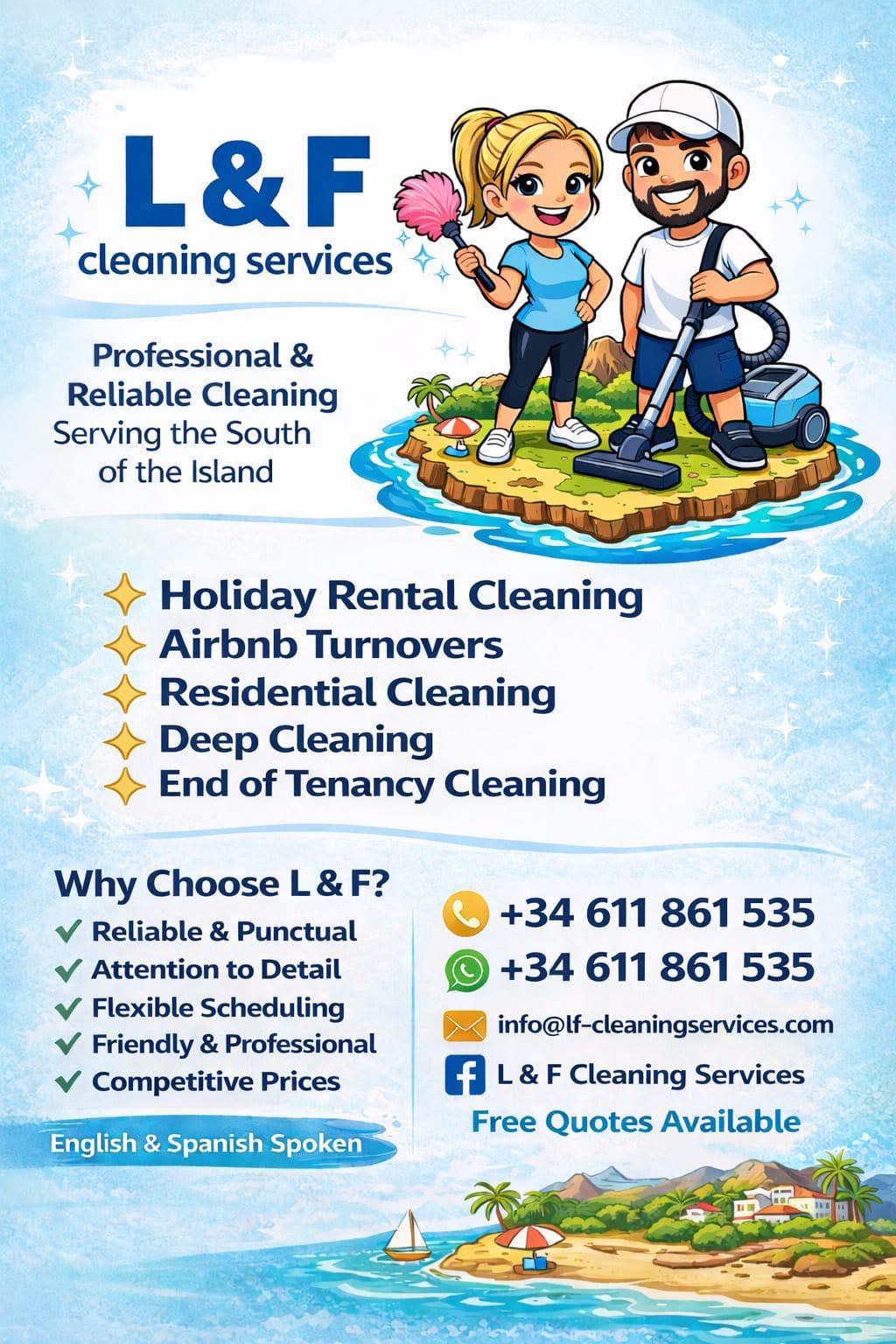 L&F cleaning services Facebook ad