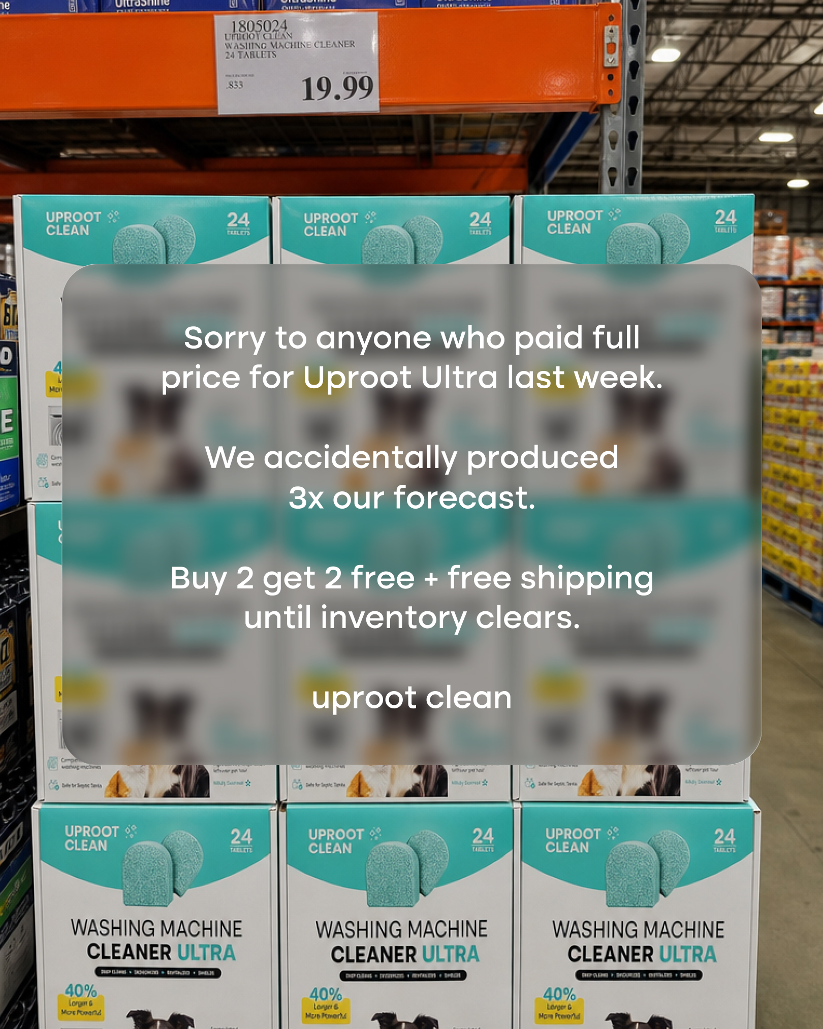 Uproot Clean Facebook ad
