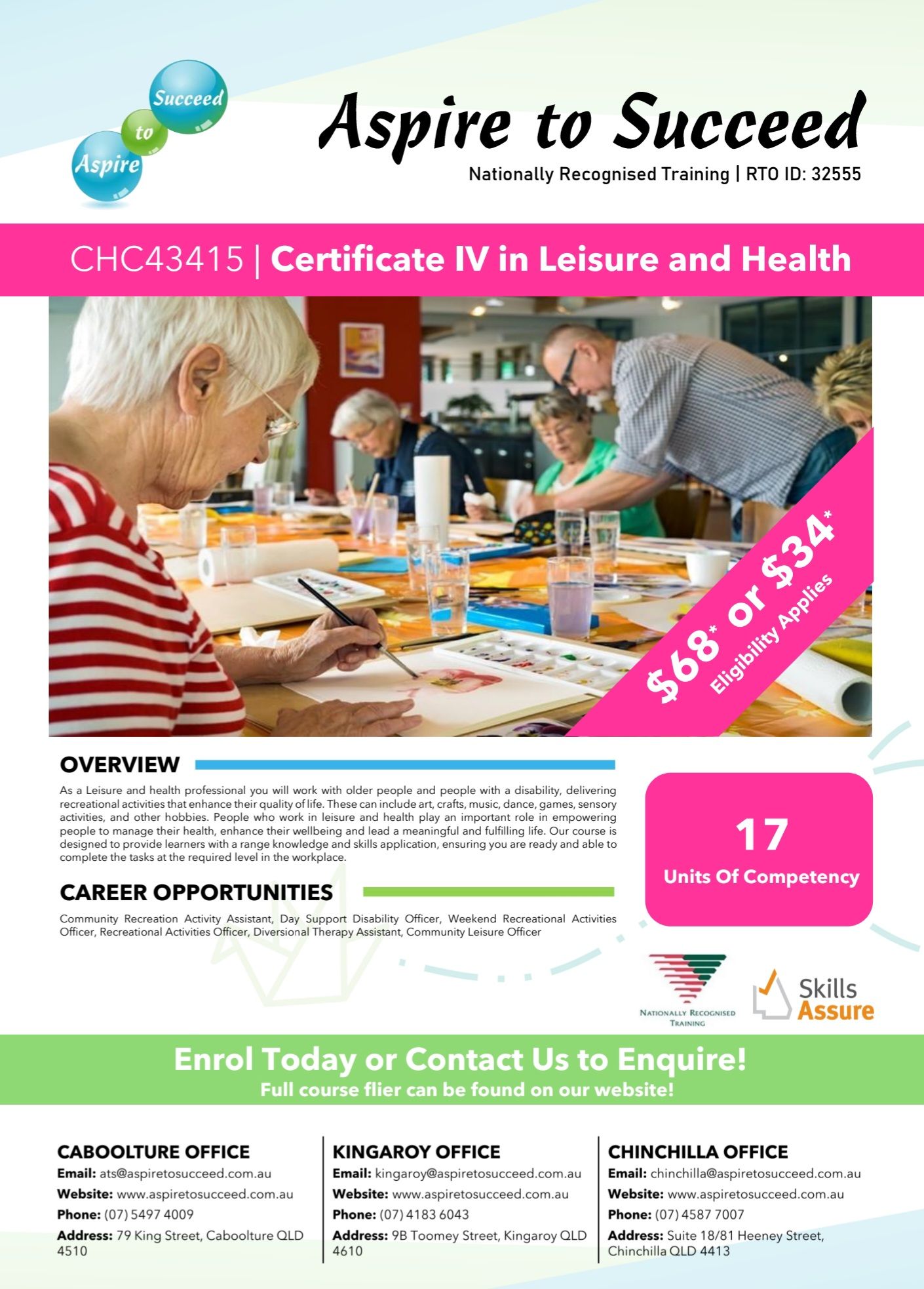 Aspire to Succeed - RTO ID 32555 Facebook ad: Community Services Courses Australia | Government Funded…