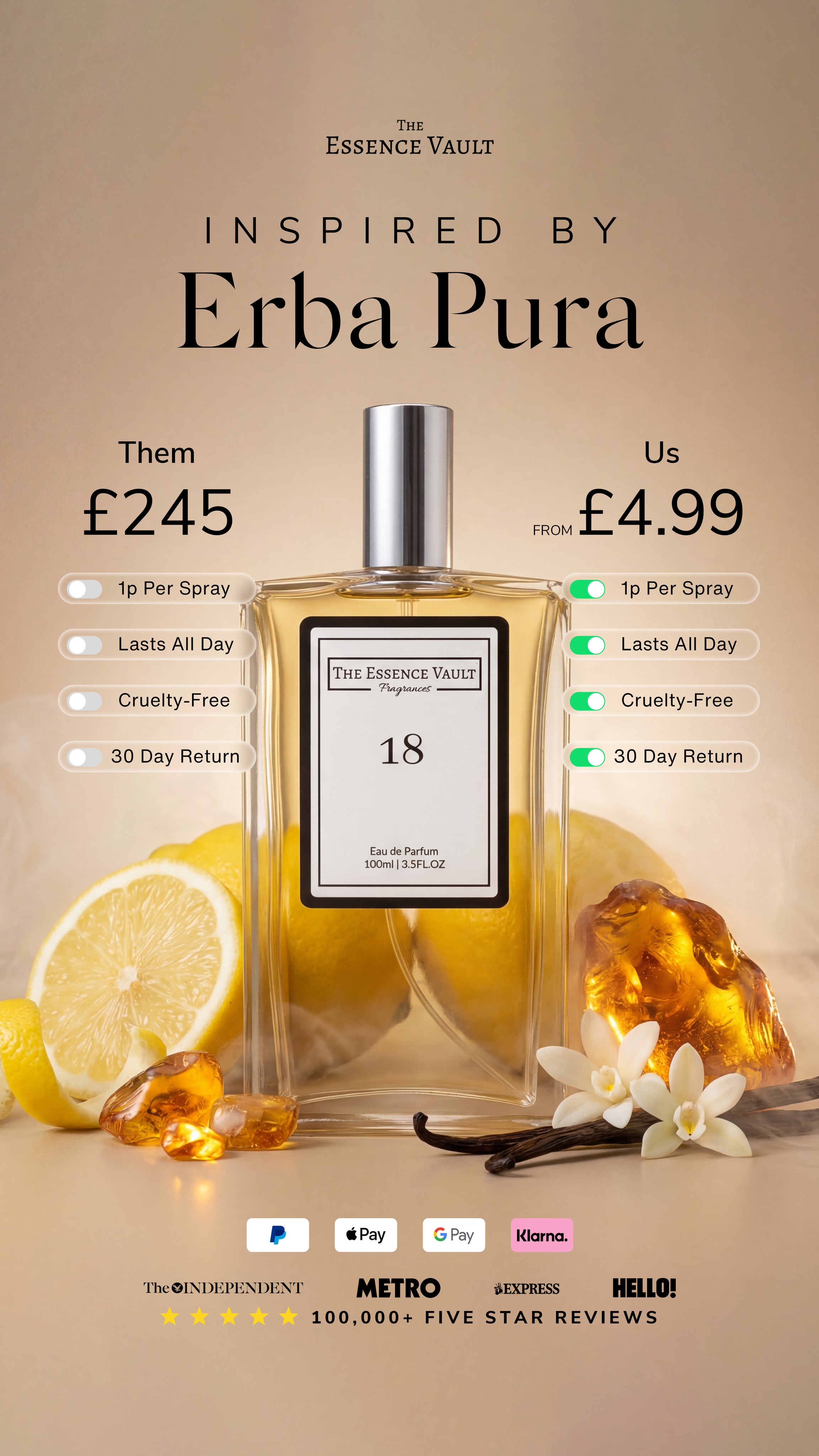 The Essence Vault Facebook ad
