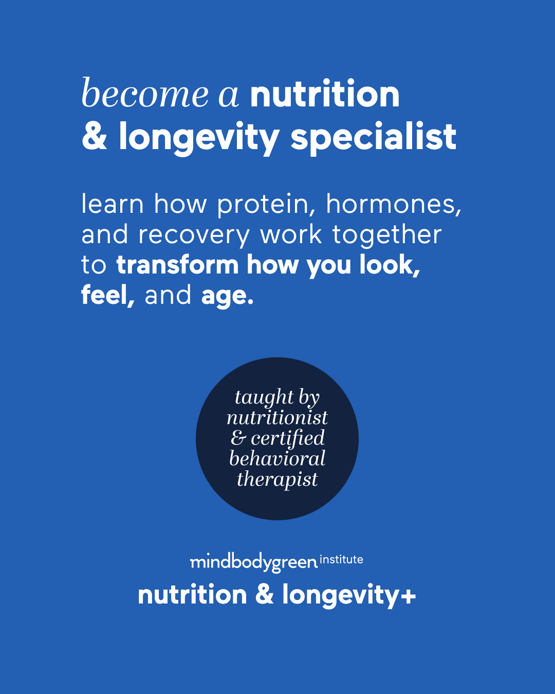 mindbodygreen Institute Facebook ad
