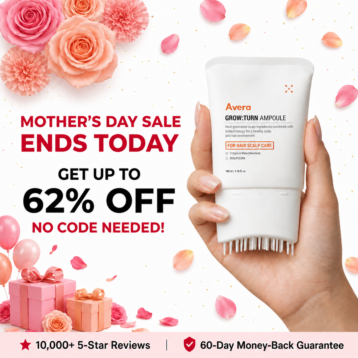 Avera Facebook ad: Korea's #1 Hair Growth Serum