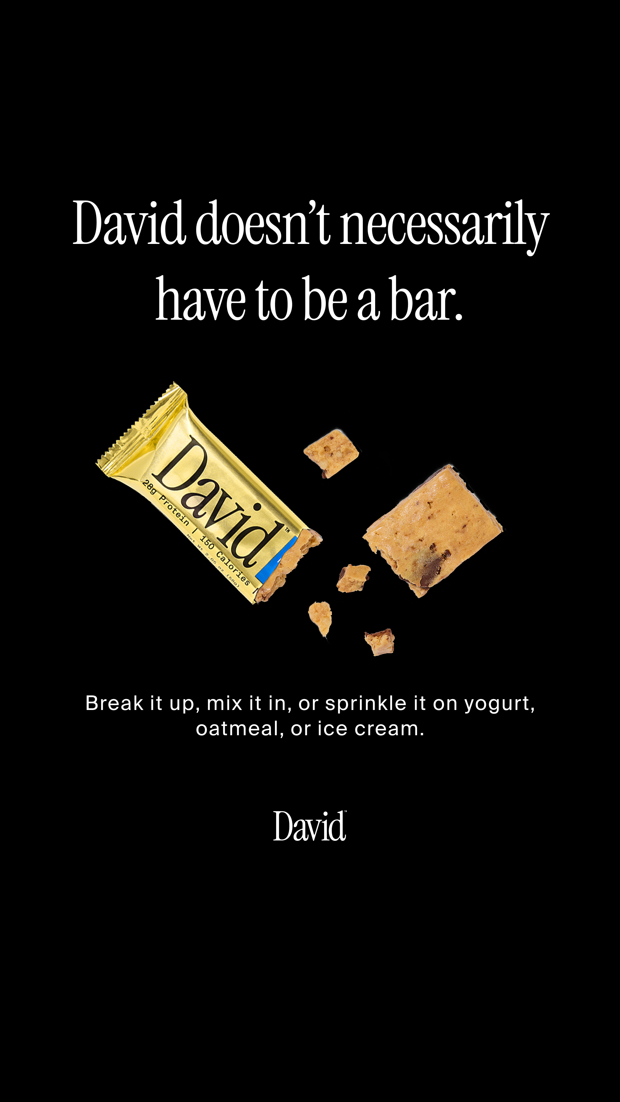 David Protein Facebook ad