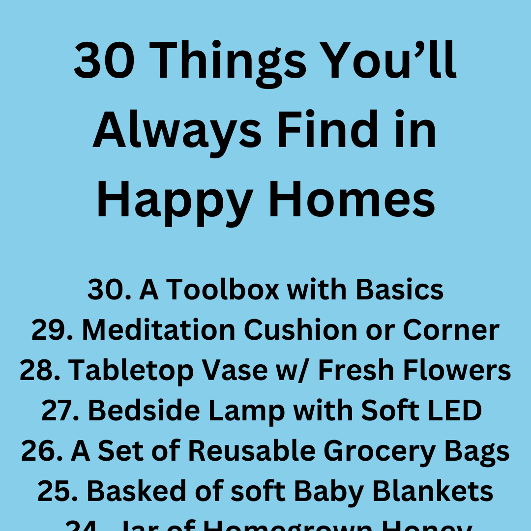 Nimvo Facebook ad: 30 Things You'll Always Find in Happy Homes