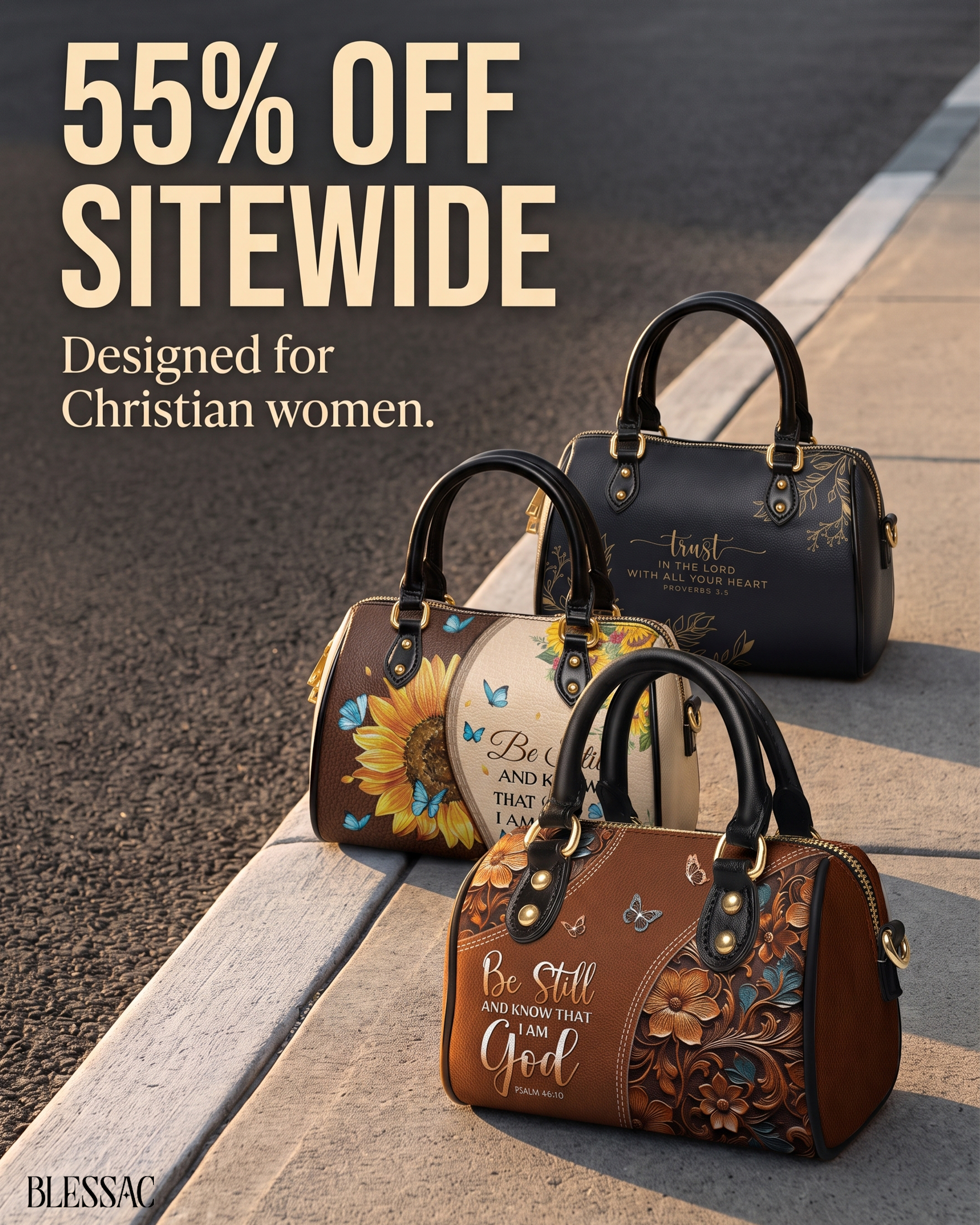 Blessac - Leather Handbags Inspired by Bible Verses Facebook ad