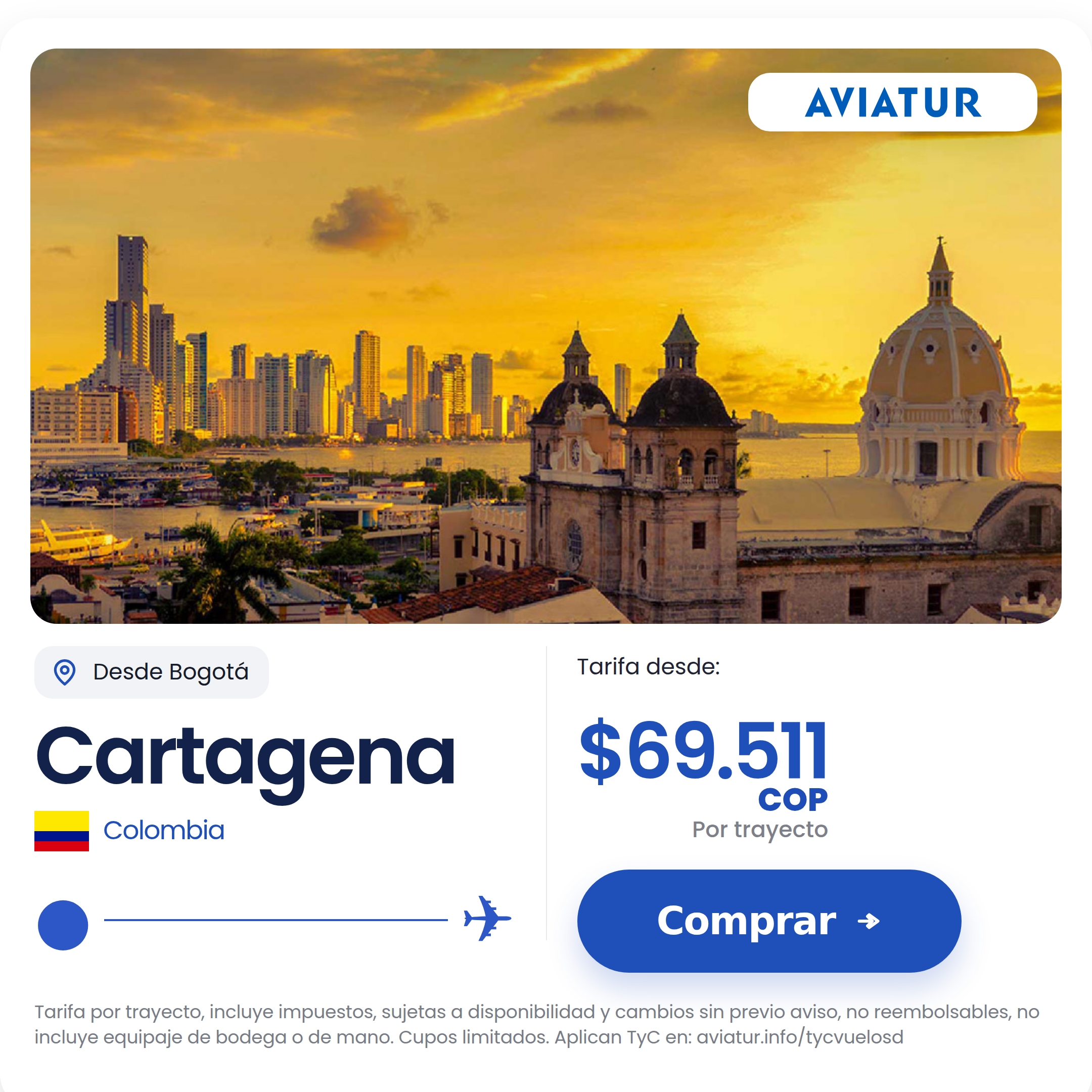 Aviatur Facebook ad