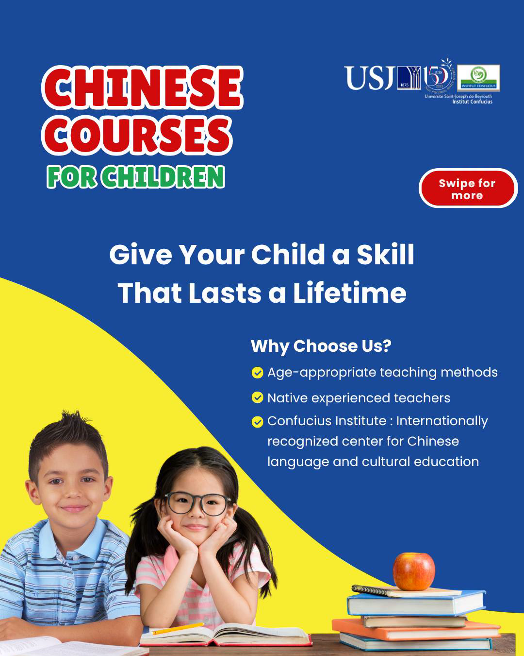 Université Saint-Joseph de Beyrouth - USJ Facebook ad: Chinese for children