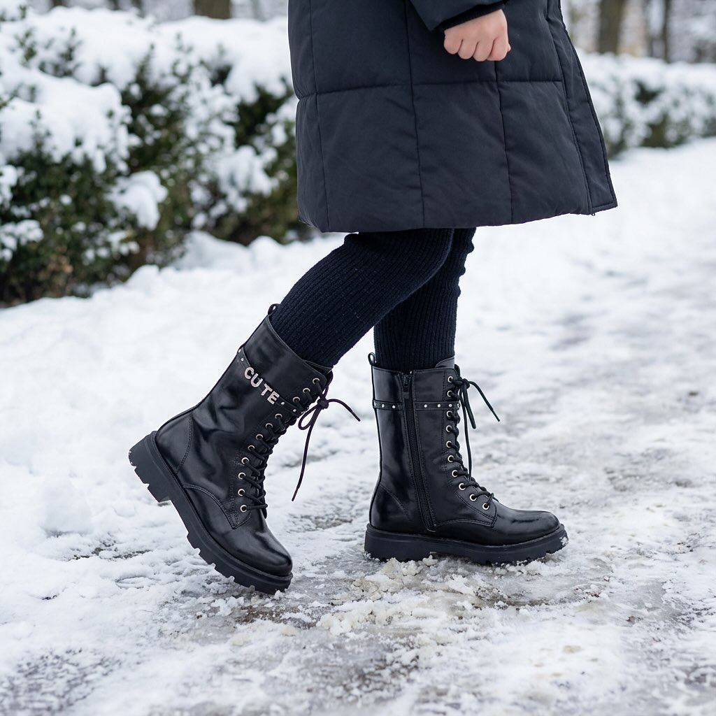 Kirra kids Facebook ad: Bataille de neige en mode rock Bottes robustes…