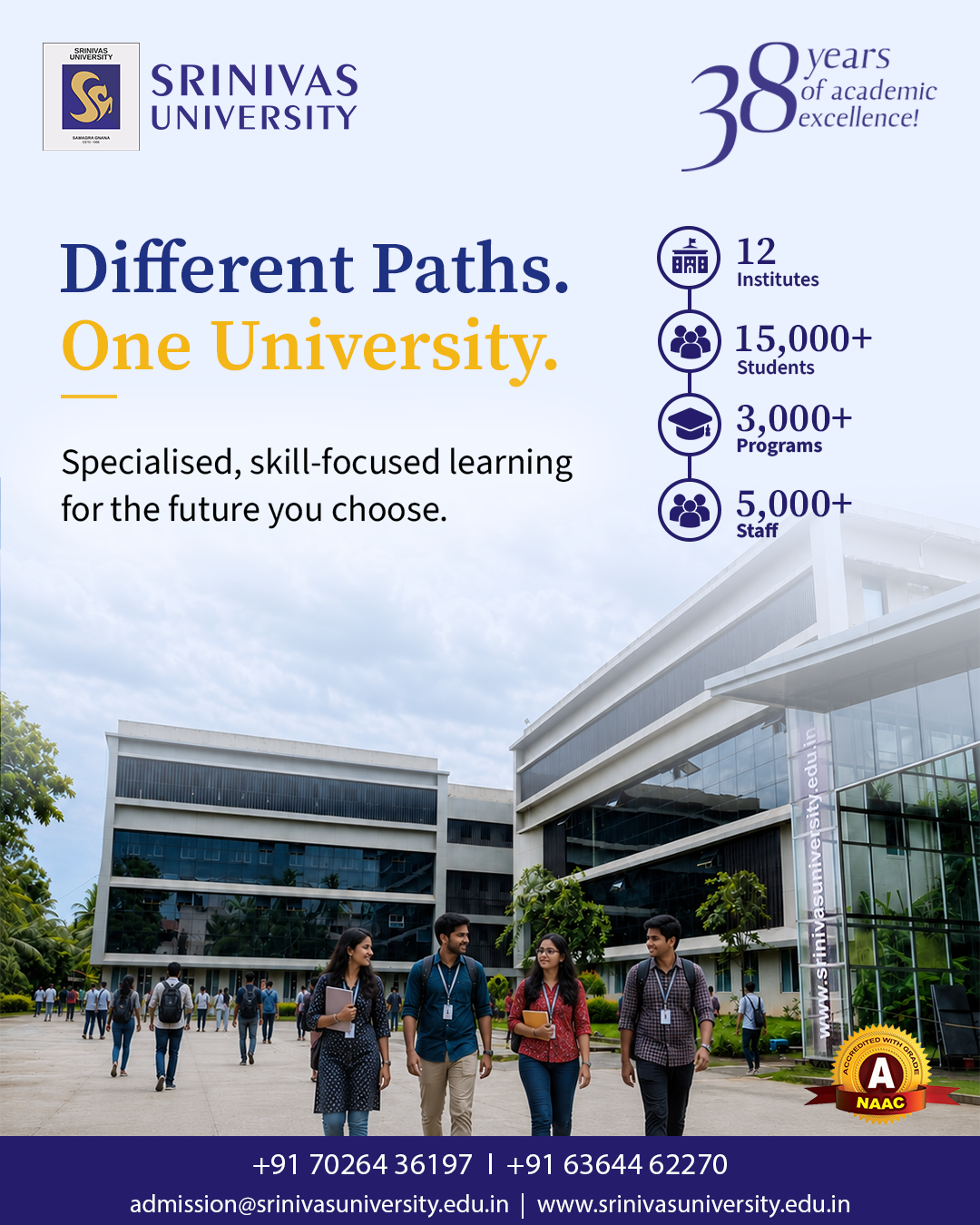 Srinivas University Facebook ad: Shape Your Future with Srinivas University