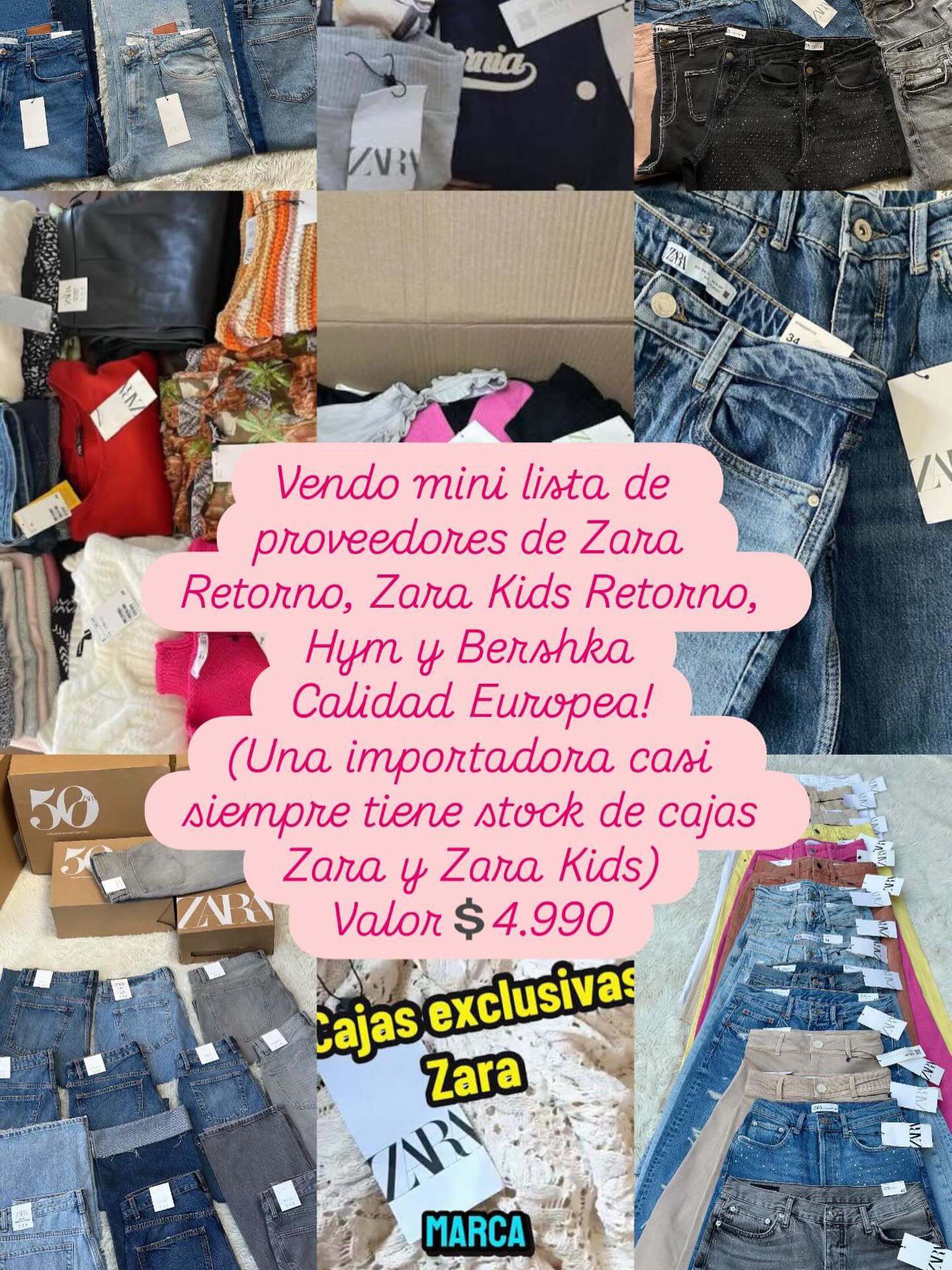 almaboutiquechillan Facebook ad: Mini Lista Provedora de Zara Disponible