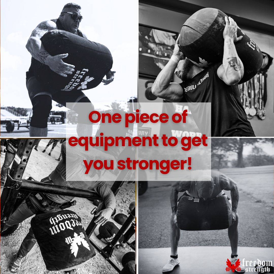 freedomstrengthco Facebook ad: Train anywhere. Get stronger!