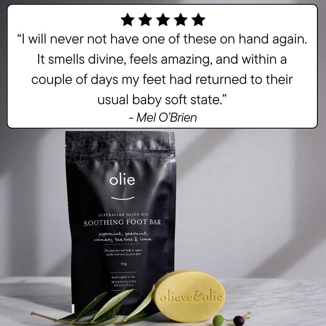 Olieve & Olie Facebook ad: Cracked heels? Dry, rough feet?