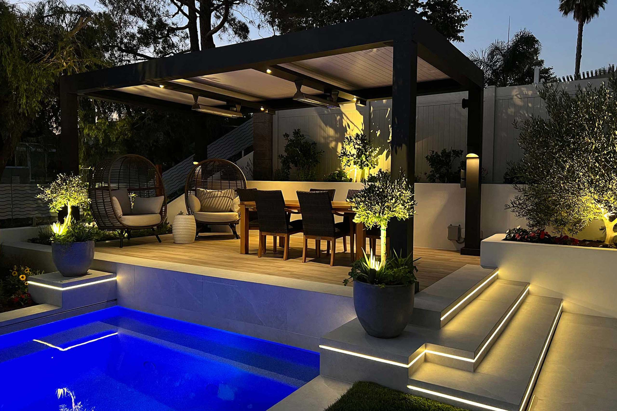 Firefly Construction Group Inc. Facebook ad: Pergola installation in Greenville, SC.