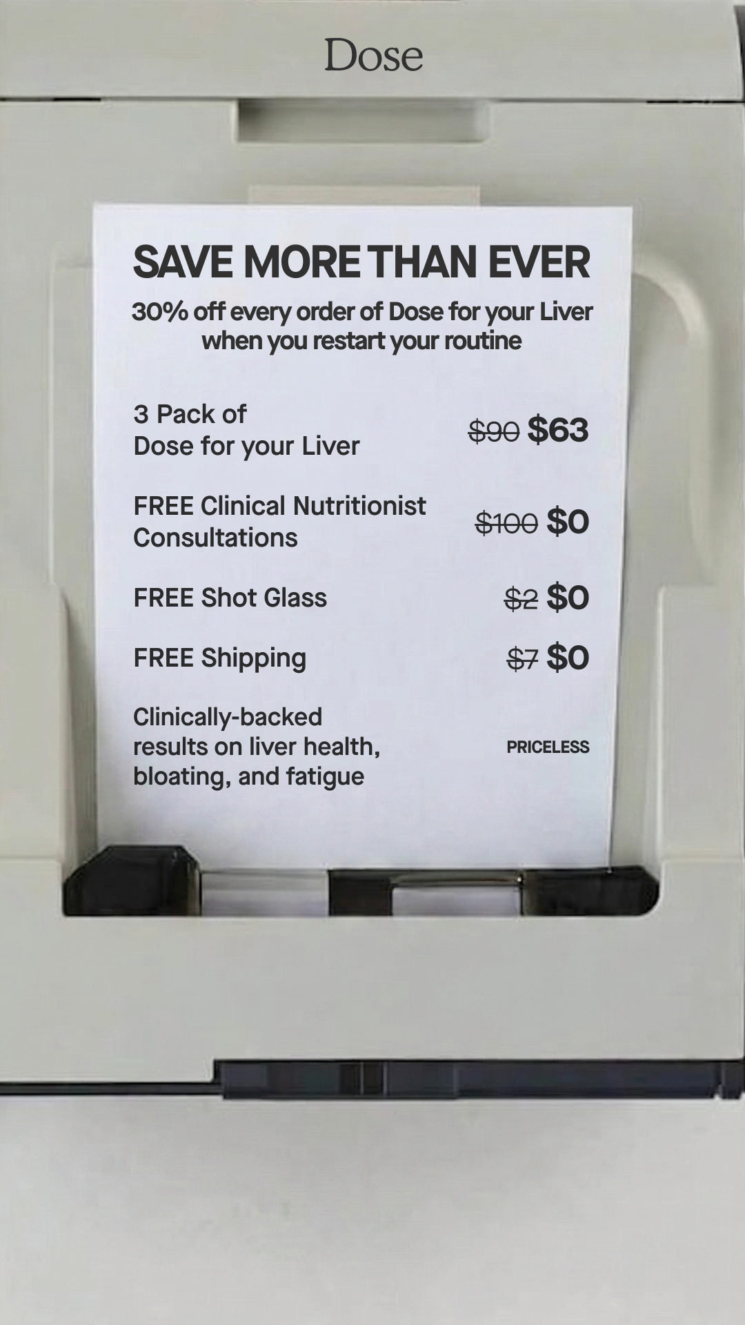 Dose Facebook ad
