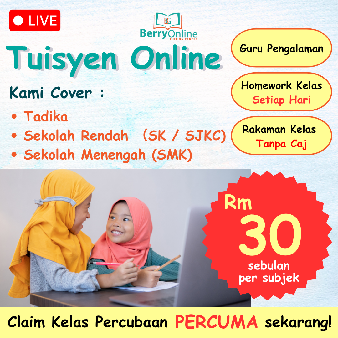 Berry Online Tuition Class Facebook ad