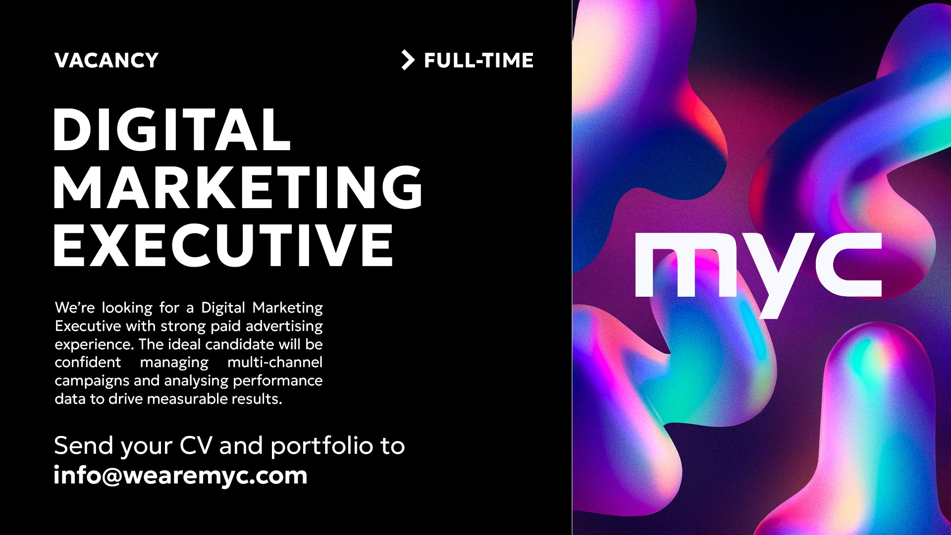 MYC Facebook ad: Contact us - WeareMYC