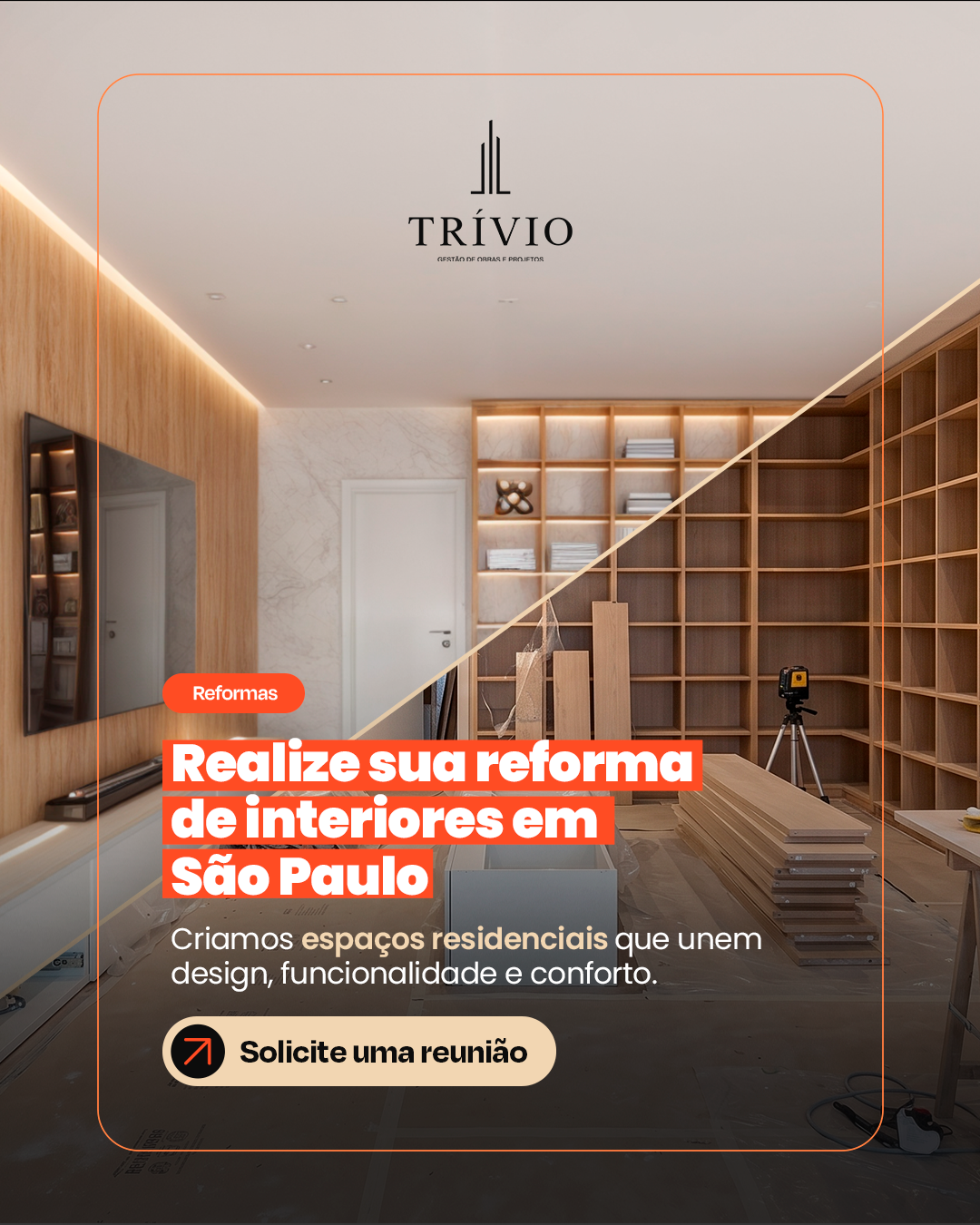 Trivio Gestão de Obras Facebook ad: Solicitar orçamento