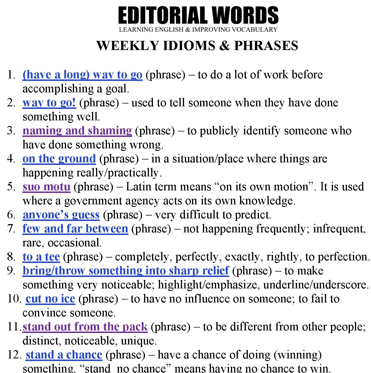 Editorial Words Facebook ad: Learning English & Improving Vocabulary